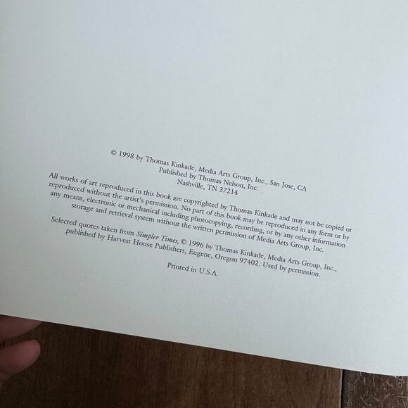 Thomas Kinkade Then and Now Remembering‎ the Generations 1998 UNUSED - Picture 3 of 15